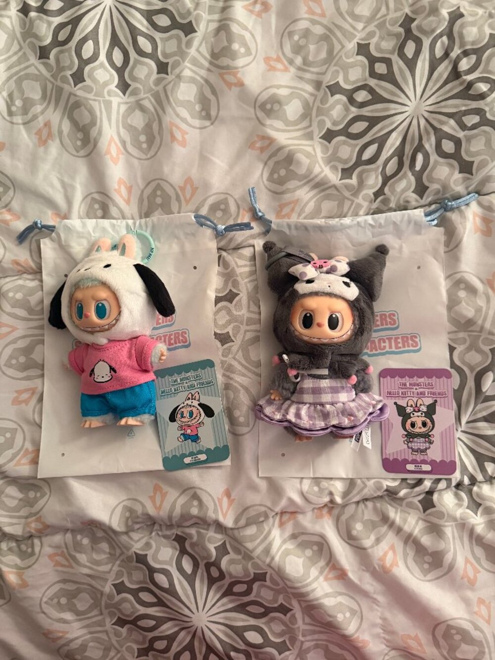 Sanrio Characters x The Monsters Kuromi + Pochacco Authentic Pop Mart Labubus